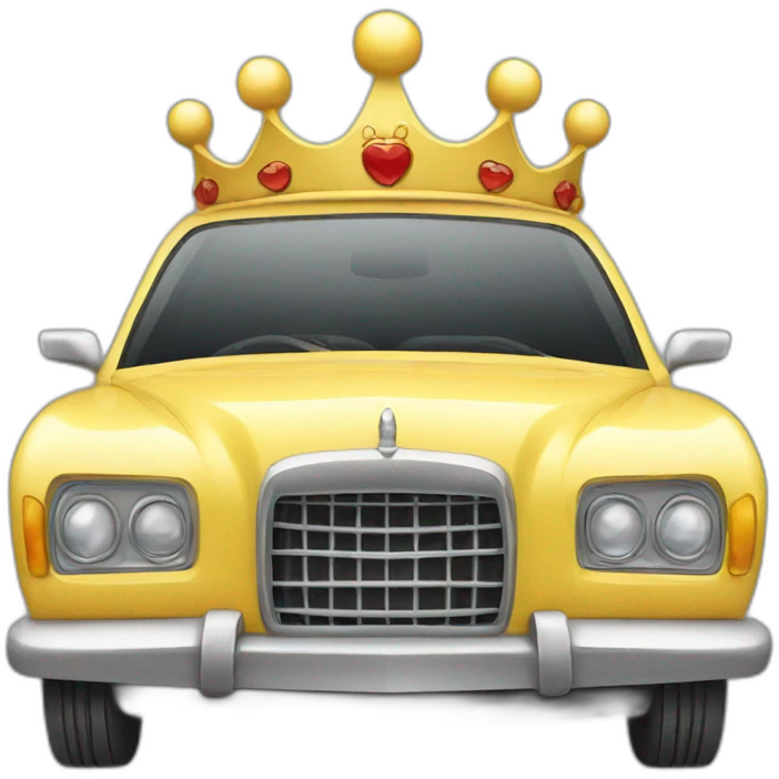 Car with crown emoji