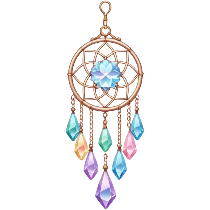 Pastel warm-colored romantic lush beautiful pretty colorful hanging crystal-catcher  emoji