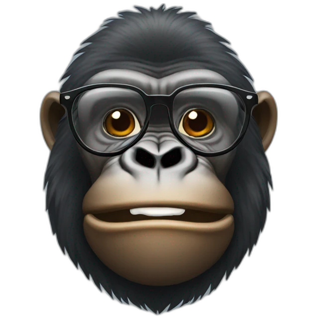gorilla with glasses  emoji