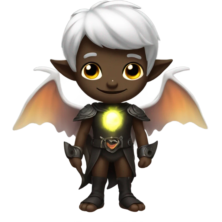 Demon angel with joint goblin emoji