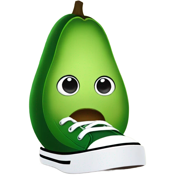 Avocado wearing shoes emoji