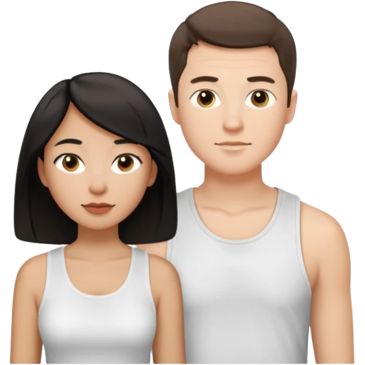 Mixed race couple, white male with mixed female (asian & black)
the female is more asian than she is black
The male is french  emoji
