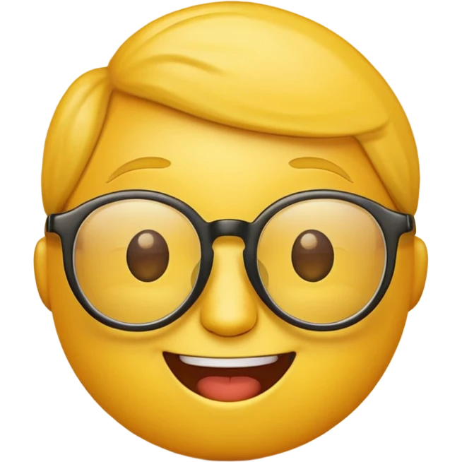 yellow emoji in glasses emoji