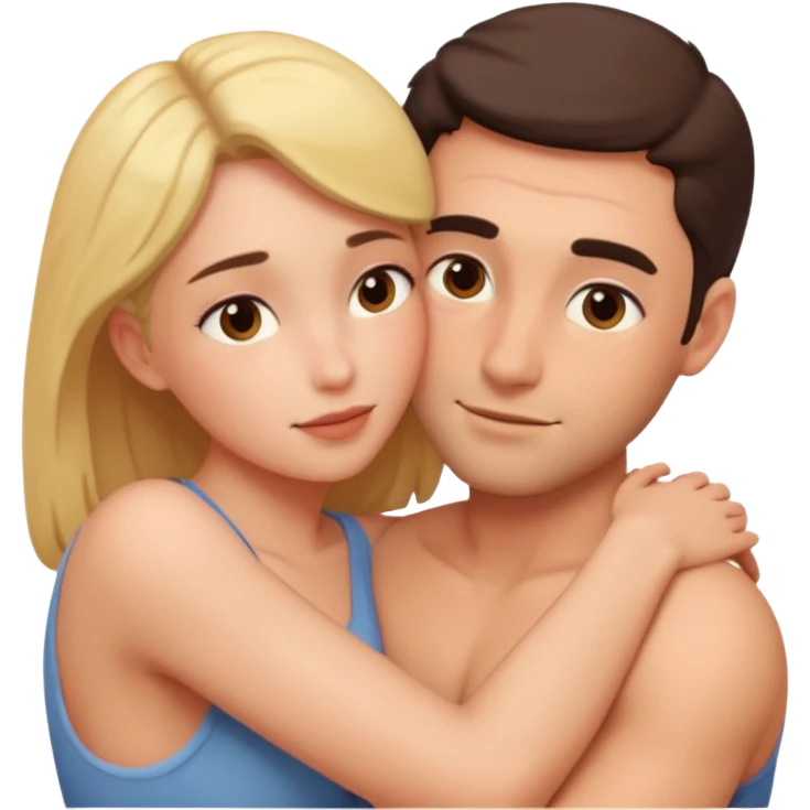 intimate moment between lovers but laying down naked together  emoji