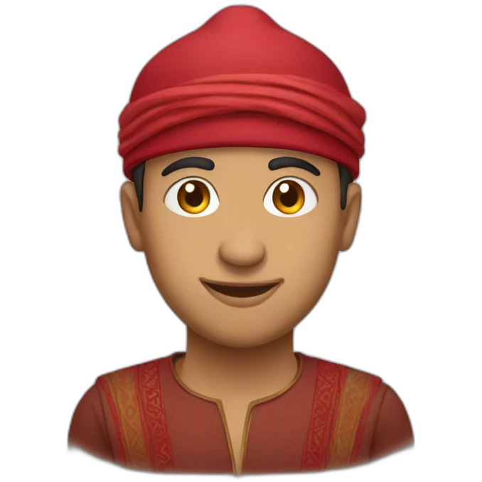 Moroccan red hat emoji