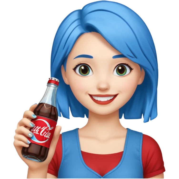 Nuka Cola Girl blue hair emoji