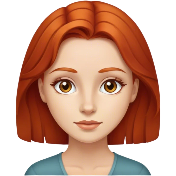 Redhead brown eyed woman emoji