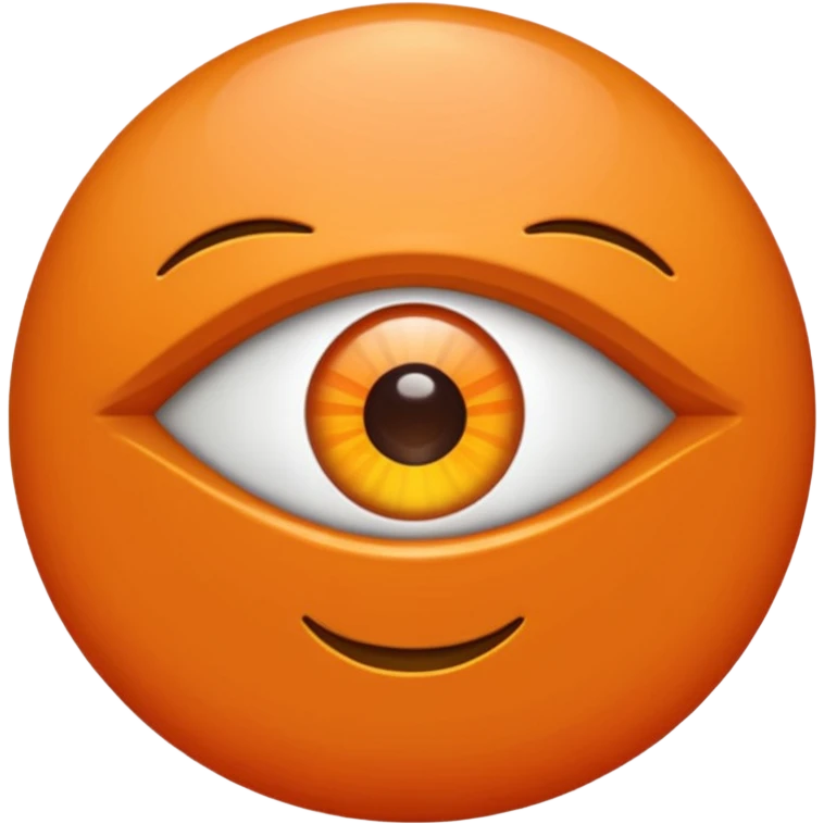 Ojo turco color naranja turco en color naranja emoji