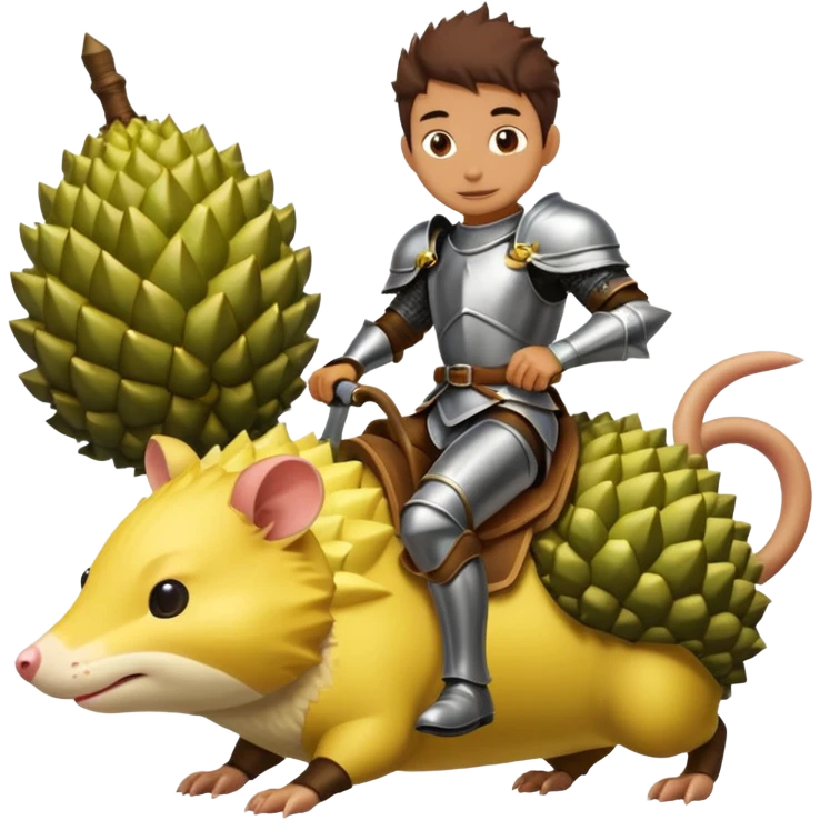 DURIAN KNIGHT RIDE ON THE RAT IN THE SATERN emoji