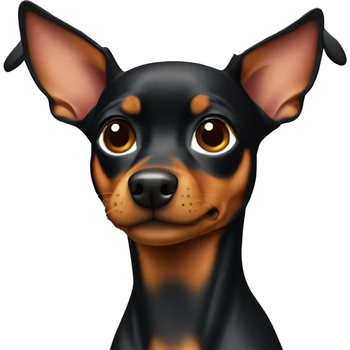 Miniature pinscher looking to the right  emoji