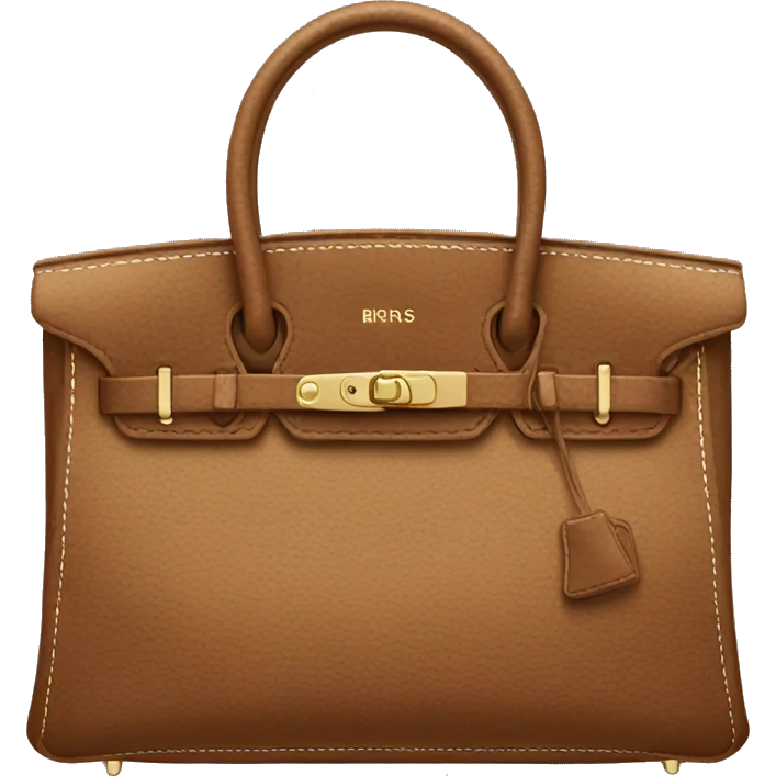 Birkin bag brown emoji