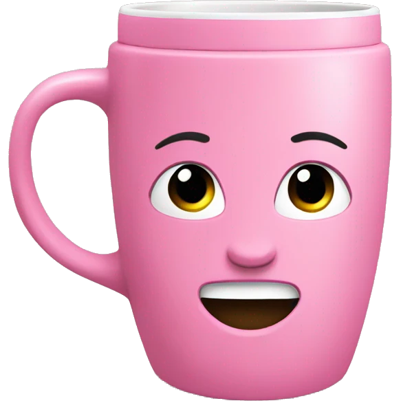 Pink coffee mug emoji
