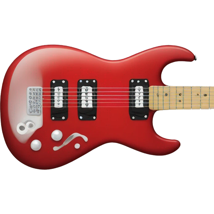 Red electric guitar emoji