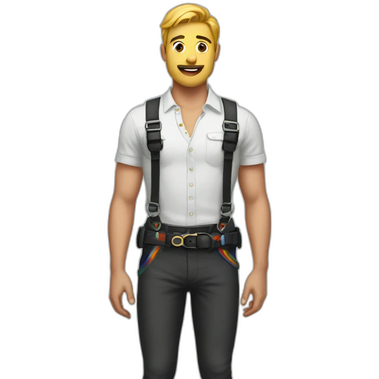 Gay in harness emoji