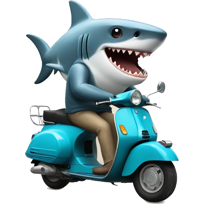 shark on vespa  emoji