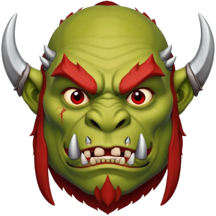 ORC DE ROSTO VERMELHO emoji