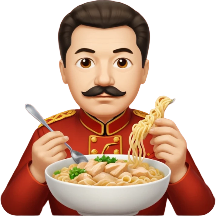 Stalin ăn mì gà emoji