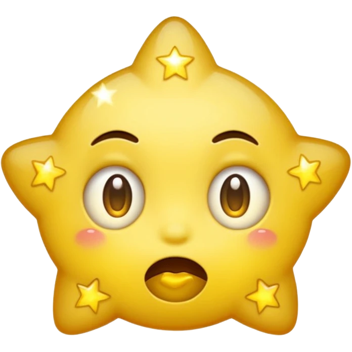 A emoji drooling with star eyes emoji