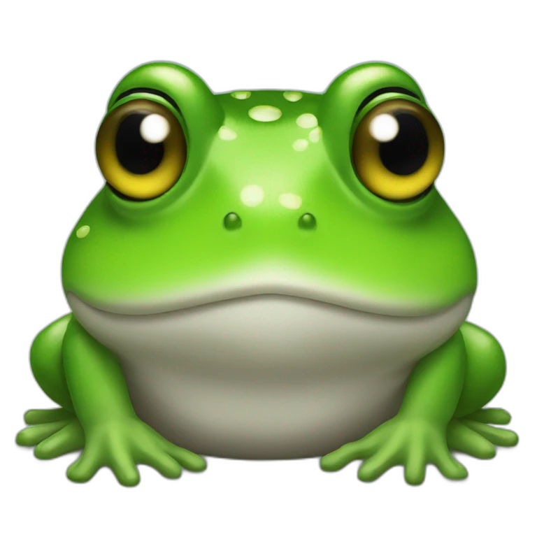 Chat sur une grenouille emoji
