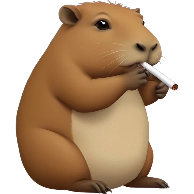 capybara smoking a cigarette  emoji