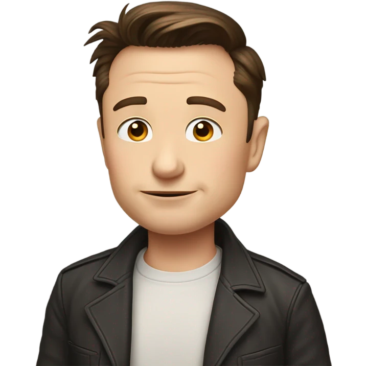 Elon musk blushing emoji