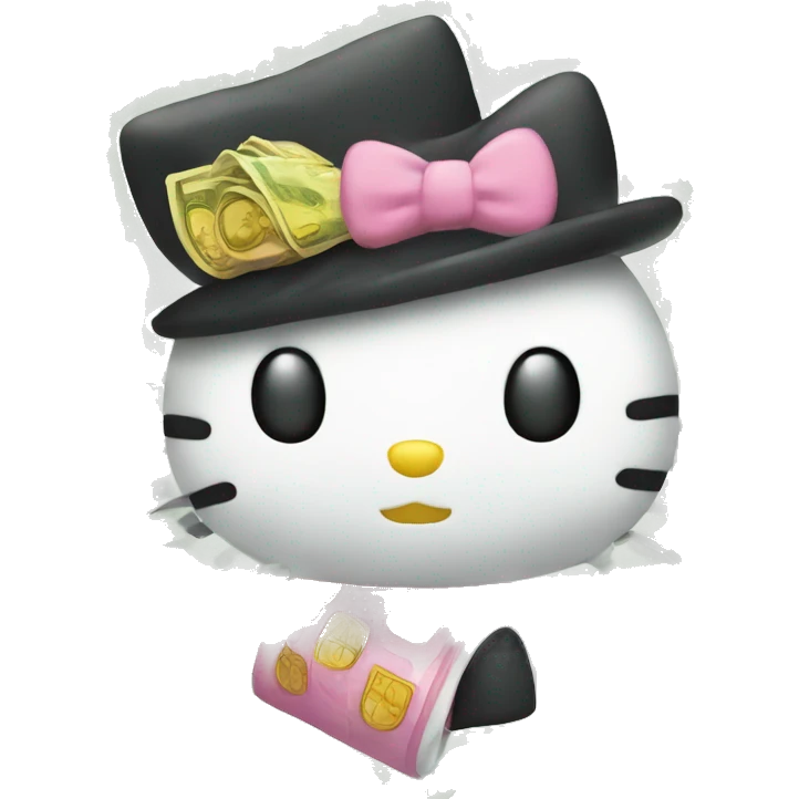 money hello kitty emoji