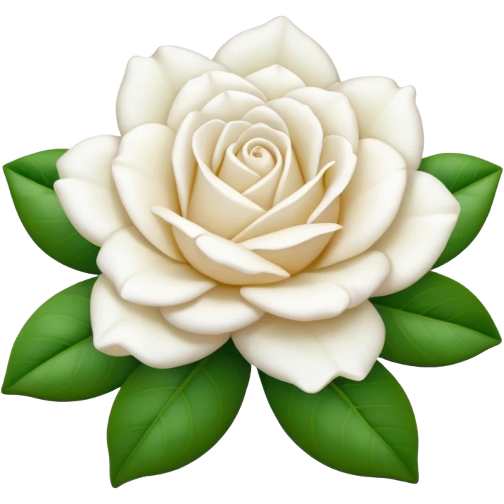 Rosa blanca tipo gardenia sin hojas verdes ninguna hoja verde emoji