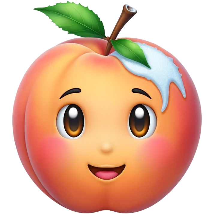Frosty peach emoji