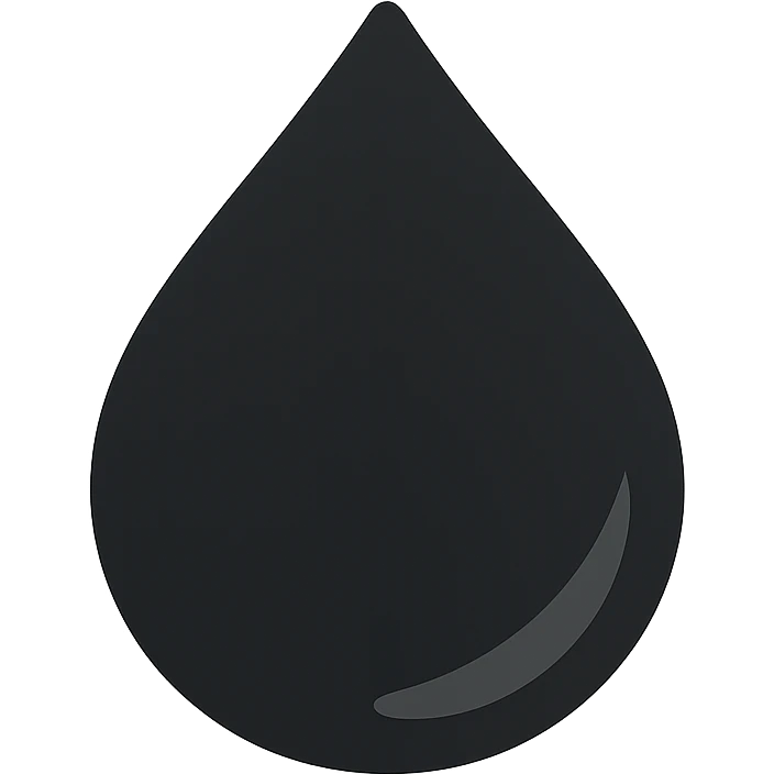 glossy and dark black liquid bitumen emoji