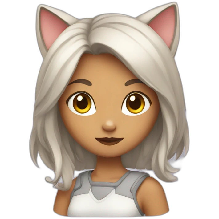 Cat girl emoji