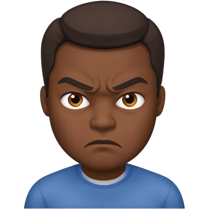 훈발놈 이모티콘 만들어줘 찡그리면서 화내는 그 모습 emoji