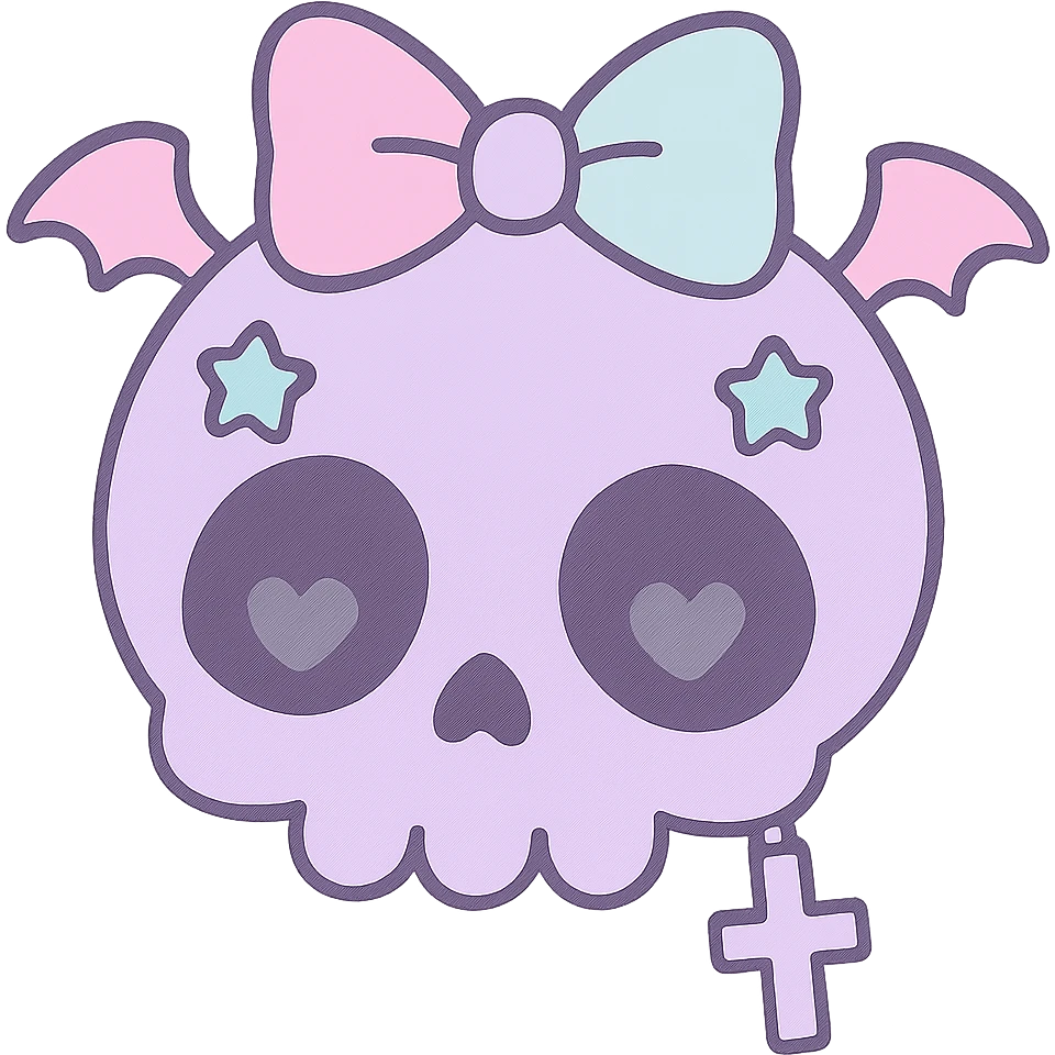 pastel goth black object remove background emoji