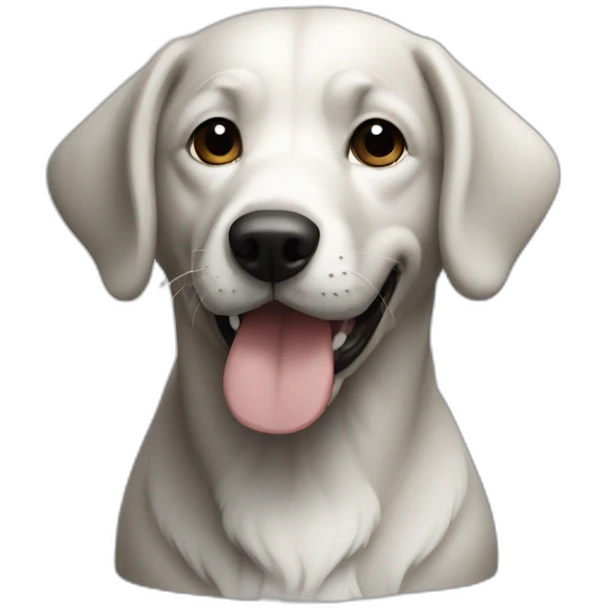 dog black white line emoji