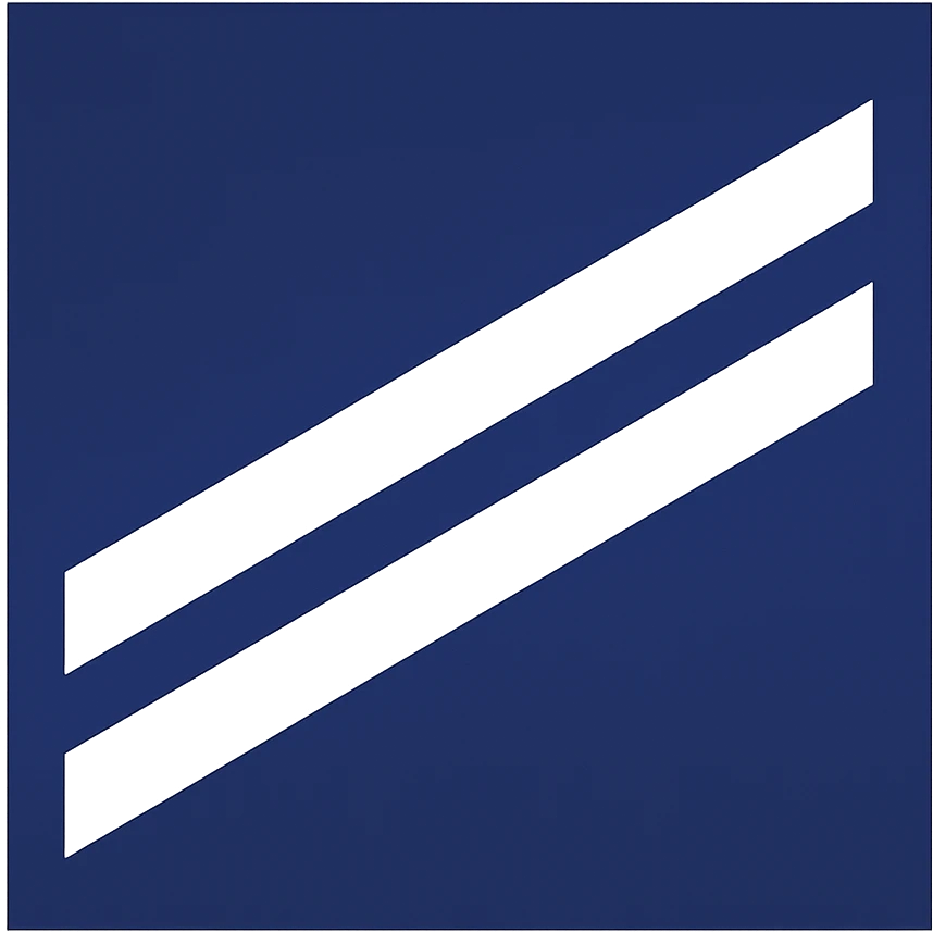 Create a minimal and clean navy blue square background with two white diagonal stripes. No eagle or extra details. Match the style of the provided reference image. emoji