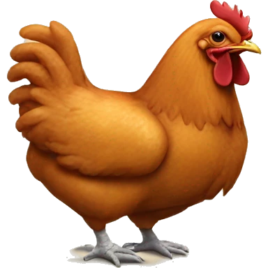 chicken nuggets eating a chicken emoji