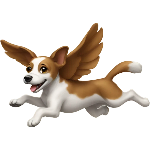 Dog flying  emoji