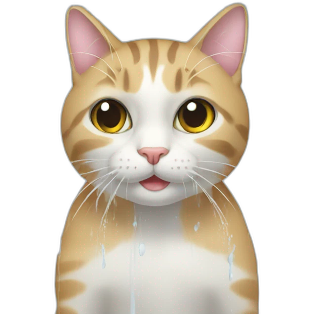 cat having a shower emoji