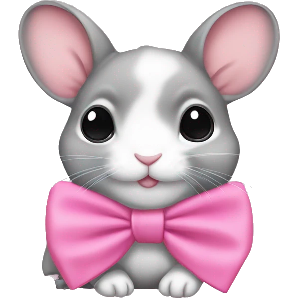 Chinchilla name Ariya with a bow pink girl emoji
