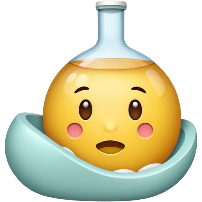 Erstelle ein einfaches Emoji, das einen Stomabeutel darstellt. Das Emoji soll neutral wirken, mit klaren, reduzierten Formen. Verwende eine stilisierte Beutelform mit weichen Konturen und einer sichtbaren Öffnung oder Klebefläche, die typisch für Stomabeutel ist. Das Design soll medizinisch sein emoji