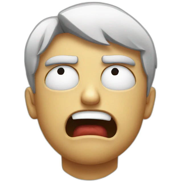 An emotion that is angry and that is sick emoji