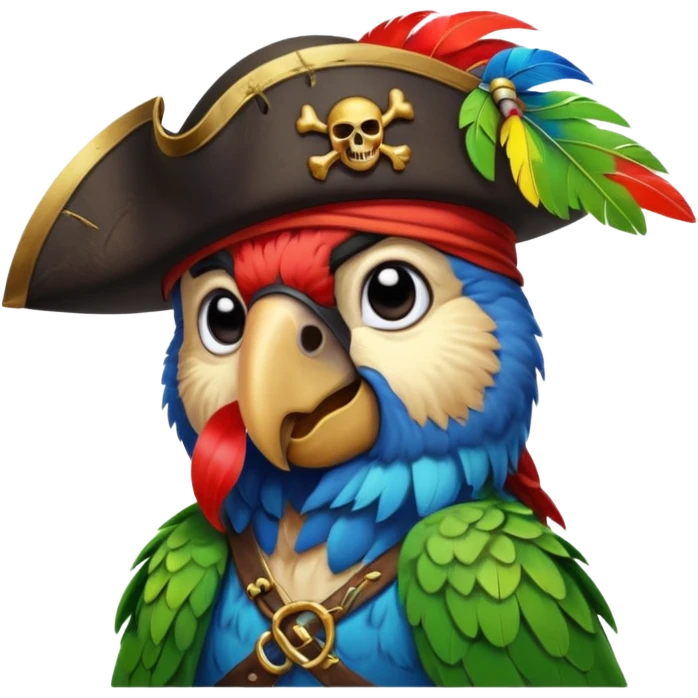 pirate and parrot emoji