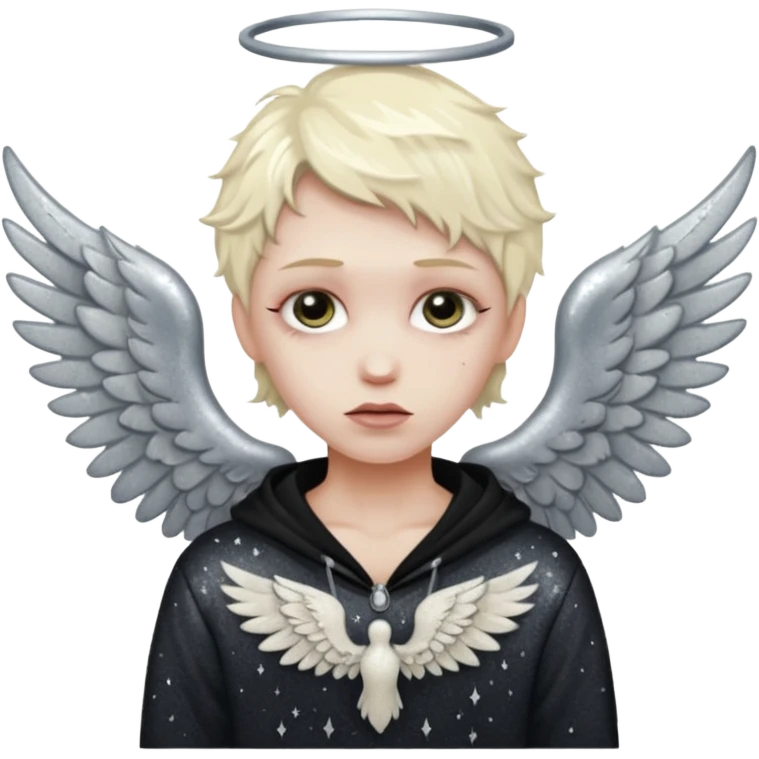 Glitter fallen angel emoji