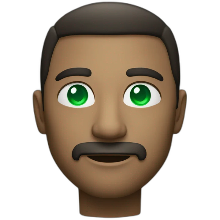 a man under the lights, an emerald in his eyes emoji