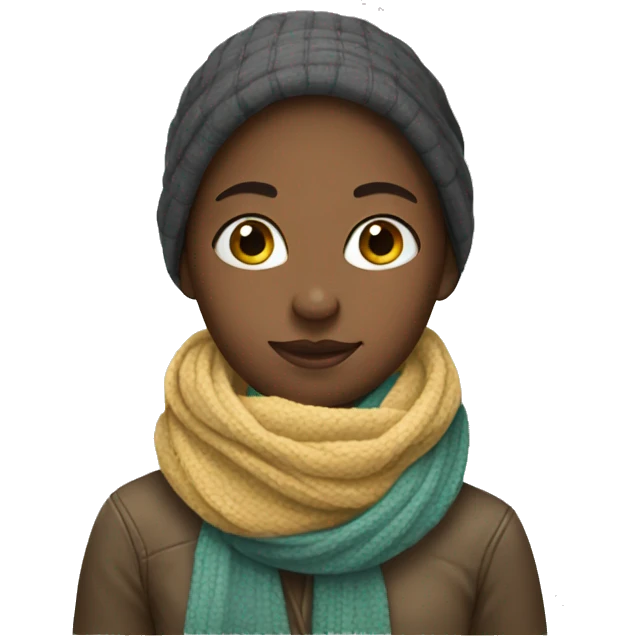 girl wearing a scarf  emoji