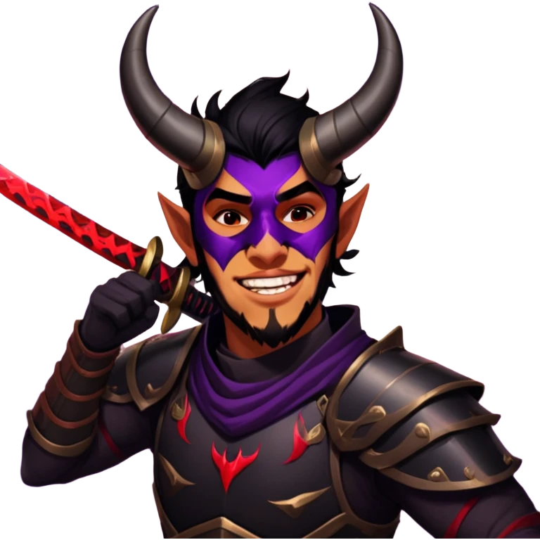 Demon-Horned Warrior emoji