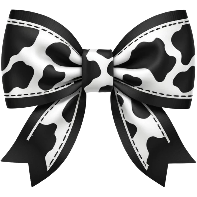 cow print bow emoji