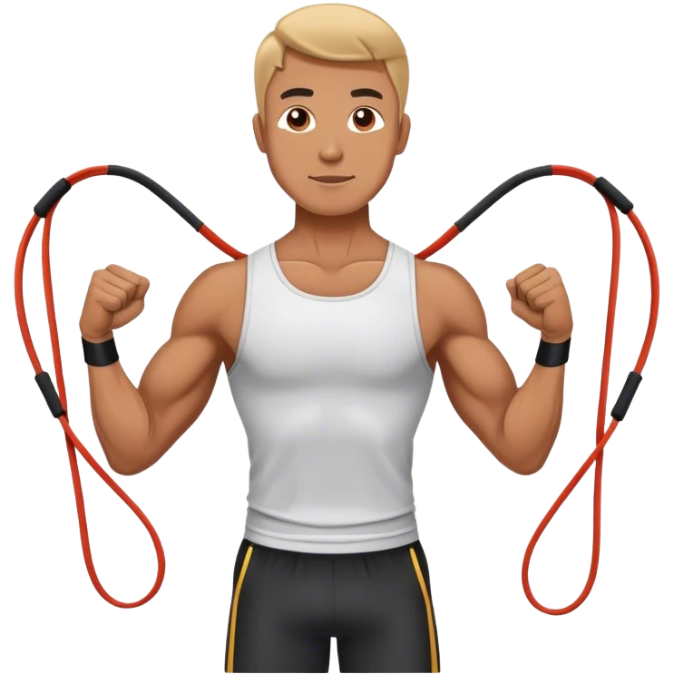 guy resistance band exercise emoji