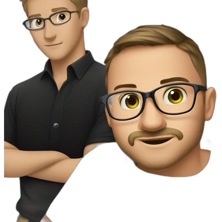 three friends smiling together emoji