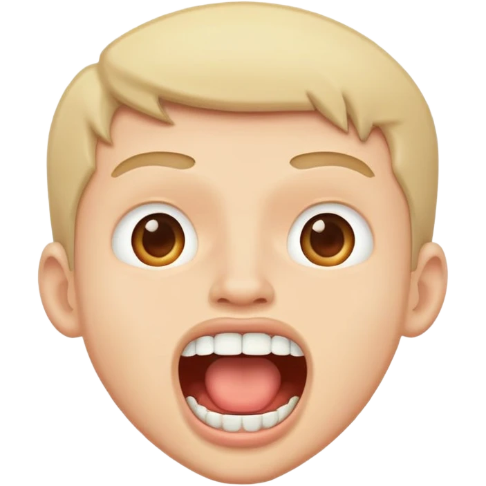 Guy with wide open mouth emoji