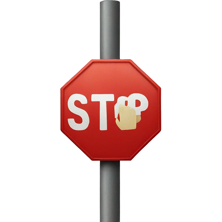 stop sign emoji